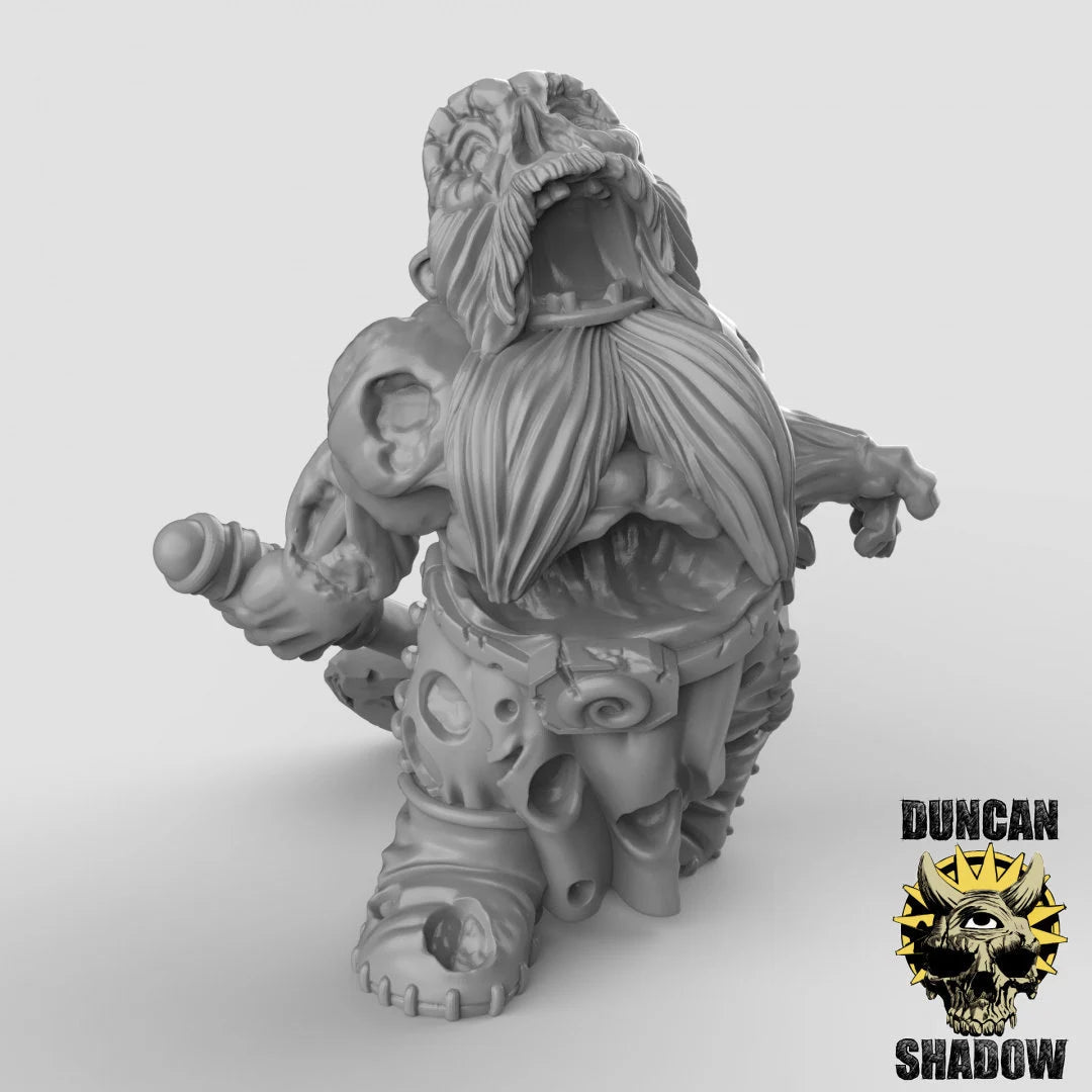 Dwarf Zombies Miniature - B - 32mm
