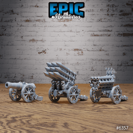 Dwarven Cannons Miniature | A - Tabletop RPG & D&D miniature. Perfect for wargaming & collectors