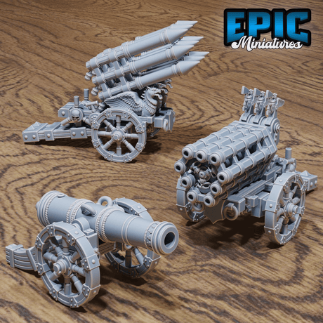 Dwarven Cannons Miniature | A - Tabletop RPG & D&D miniature. Perfect for wargaming & collectors