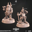 Dwarven Deepvein Delver Miniature | Set of 2 - Tabletop RPG & D&D miniature. Perfect for wargaming & collectors