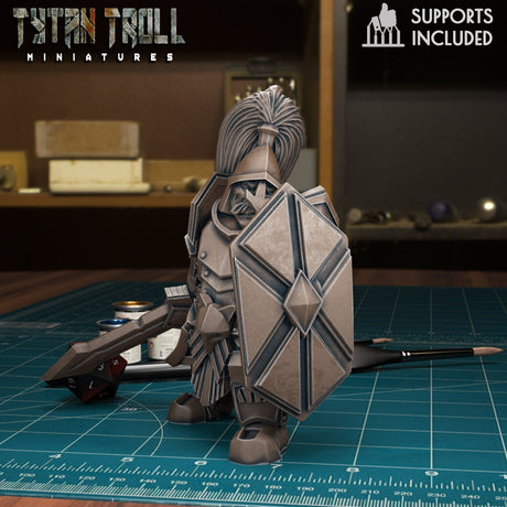 Dwarven Royal Guard Miniature | Guard 3 - Tabletop RPG & D&D miniature. Perfect for wargaming & collectors