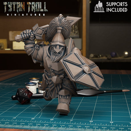 Dwarven Royal Guard Miniature | Guard 4 - Tabletop RPG & D&D miniature. Perfect for wargaming & collectors