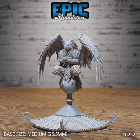 Eagle Folk Fighter Miniature | C - Tabletop RPG & D&D miniature. Perfect for wargaming & collectors