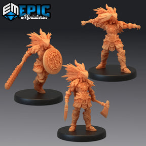 Eagle Hunter Miniature | Set of 3 - Tabletop RPG & D&D miniature. Perfect for wargaming & collectors