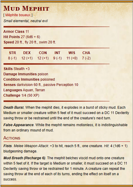 Earth Mephit Miniature - C - 32mm