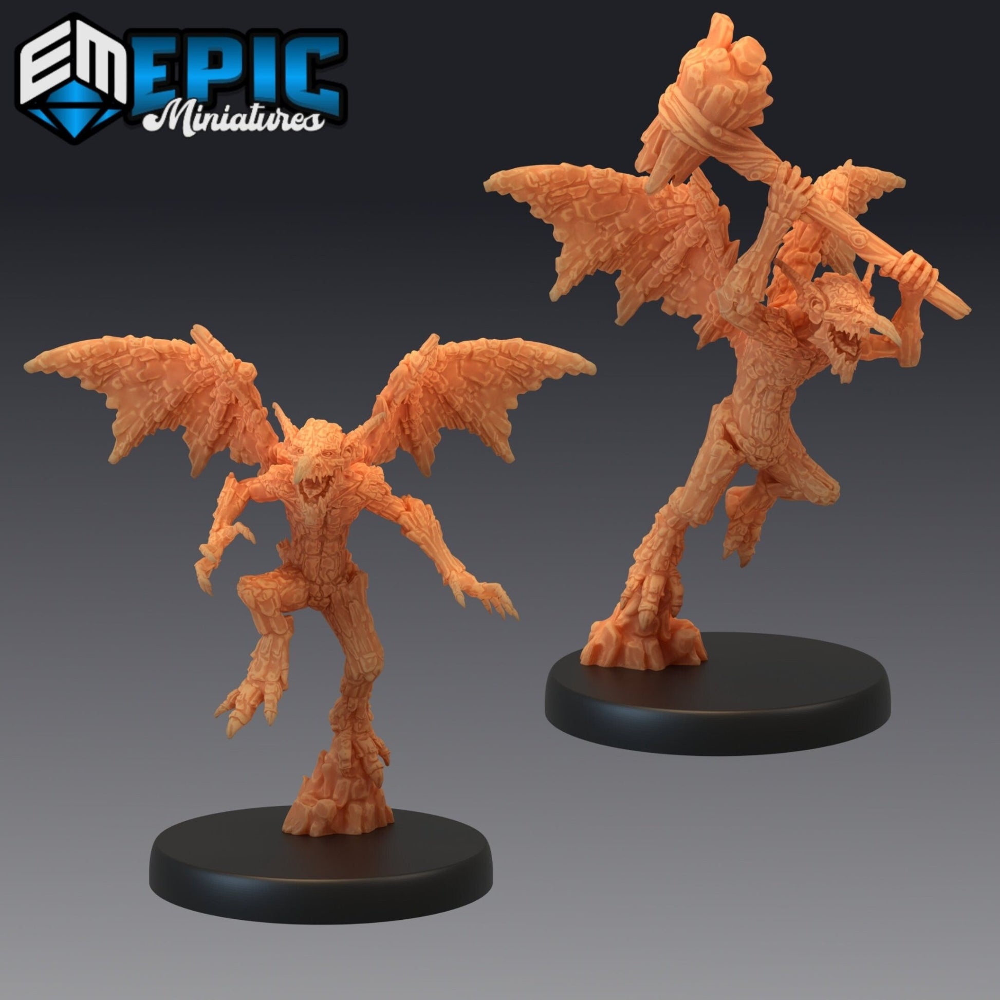 Earth Mephit Miniature - Set of 2 - 28mm
