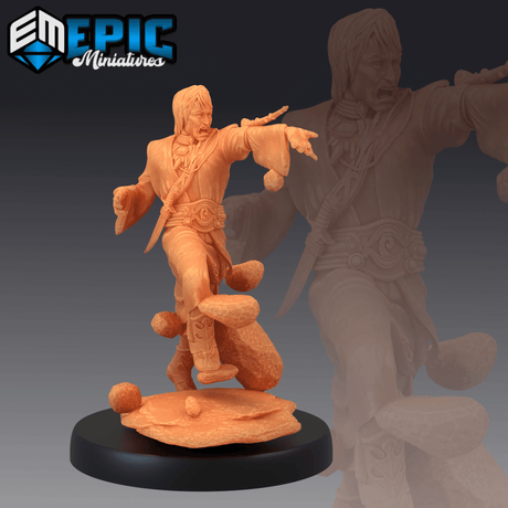 Earth Wizard Miniature | B - Tabletop RPG & D&D miniature. Perfect for wargaming & collectors