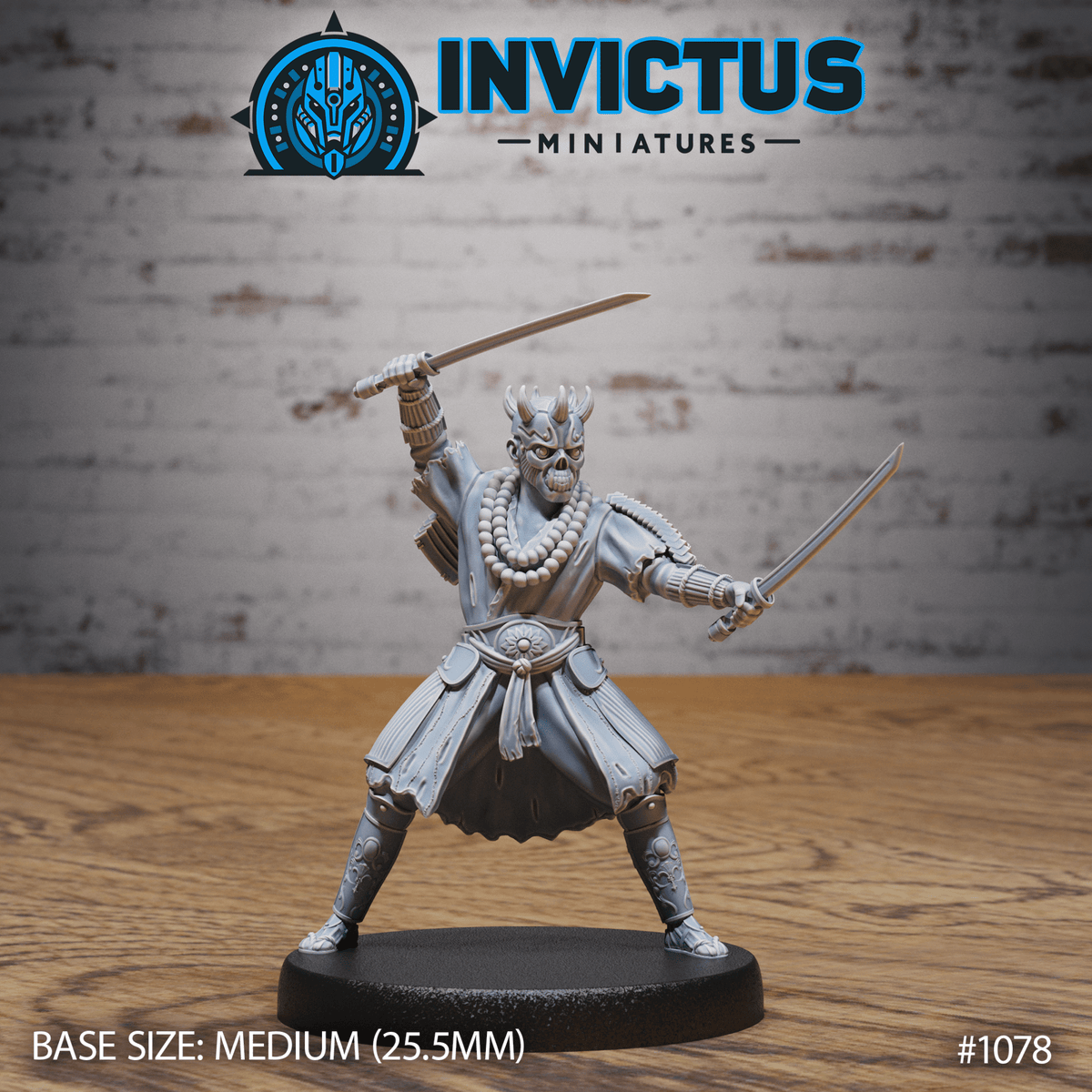 East Space Undead Samurai Samurai Miniature | B - Tabletop RPG & D&D miniature. Perfect for wargaming & collectors