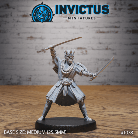 East Space Undead Samurai Samurai Miniature | B - Tabletop RPG & D&D miniature. Perfect for wargaming & collectors