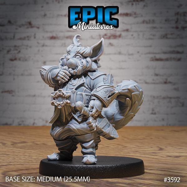 Eastern Cat Folk Miniature | 3592 - Tabletop RPG & D&D miniature. Perfect for wargaming & collectors