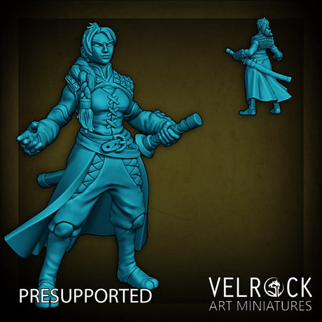 Eastern Heroes Warriors Miniature | C - Tabletop RPG & D&D miniature. Perfect for wargaming & collectors