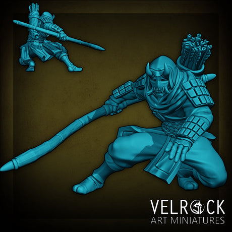 Eastern Warrior NPC Miniature | A - Tabletop RPG & D&D miniature. Perfect for wargaming & collectors