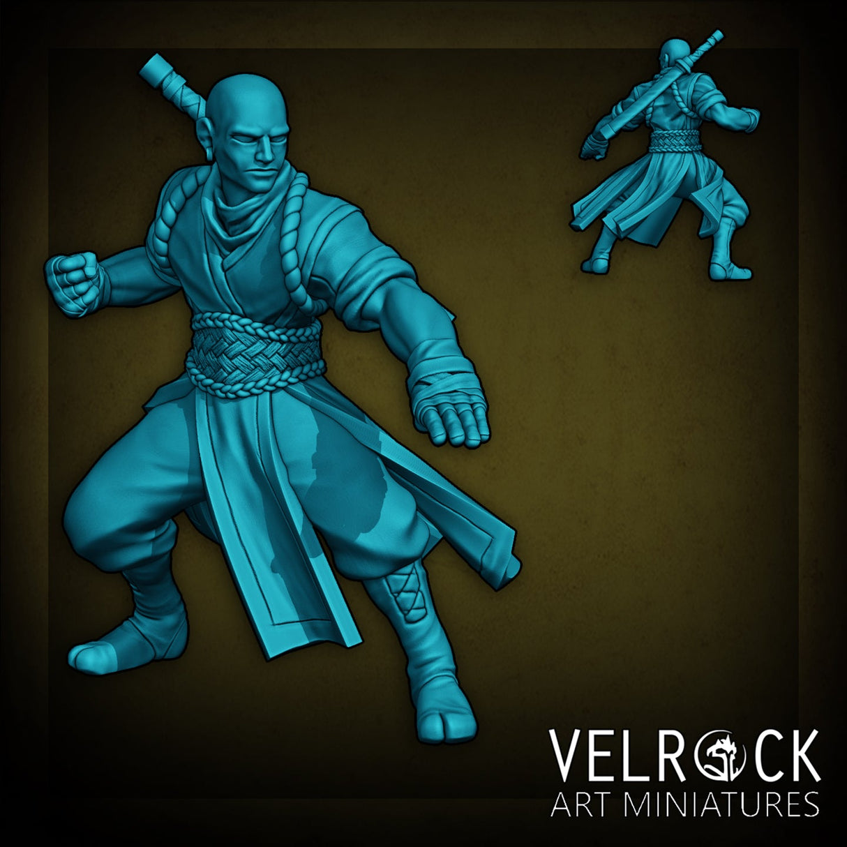Eastern Warrior NPC Miniature | C - Tabletop RPG & D&D miniature. Perfect for wargaming & collectors