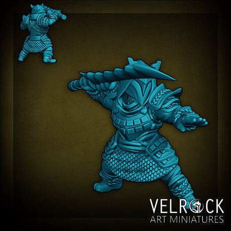Eastern Warrior NPC Miniature | E - Tabletop RPG & D&D miniature. Perfect for wargaming & collectors