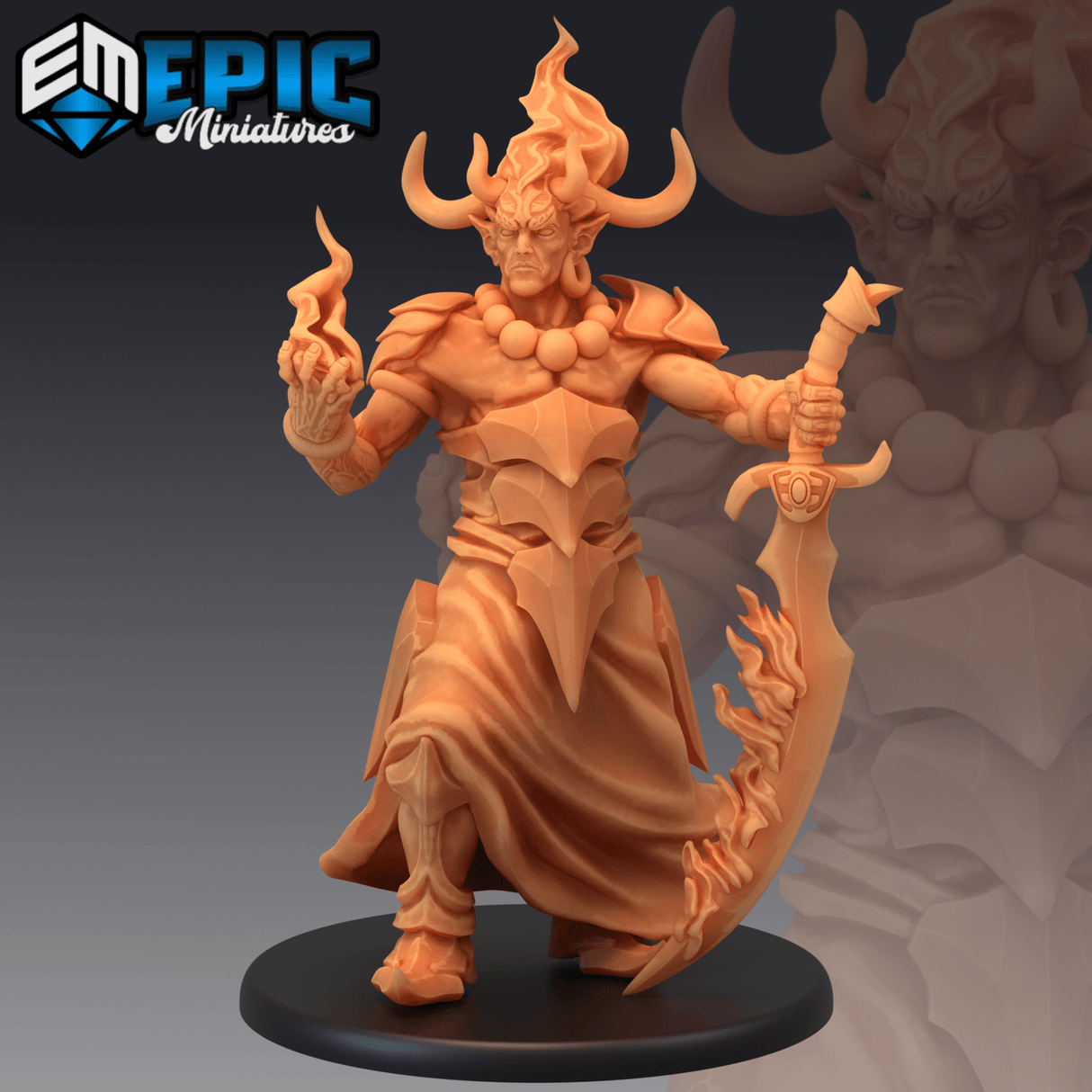 Efreeti Miniature | A - Tabletop RPG & D&D miniature. Perfect for wargaming & collectors