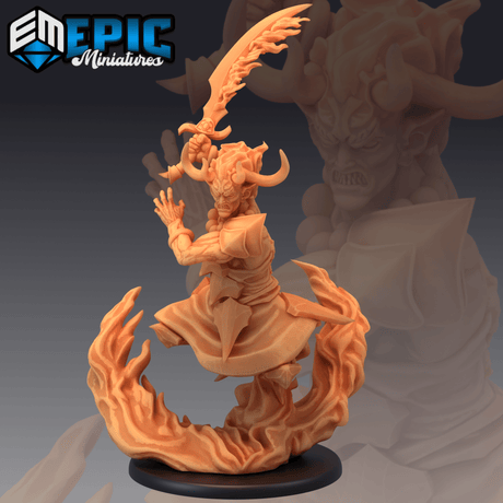 Efreeti Miniature | C - Tabletop RPG & D&D miniature. Perfect for wargaming & collectors