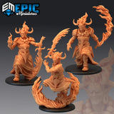 Efreeti Miniature | Set of 3 - Tabletop RPG & D&D miniature. Perfect for wargaming & collectors