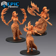 Female Efreeti Miniatures | Set of 3 - Tabletop RPG & D&D miniature. Perfect for wargaming & collectors