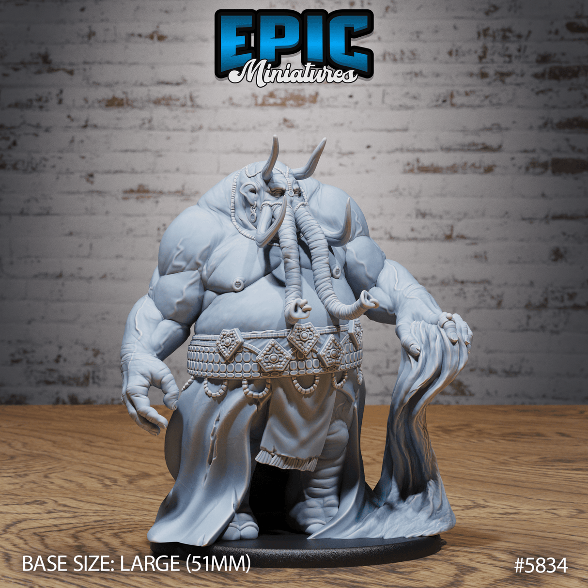 Elder Tusk Miniature | A - Tabletop RPG & D&D miniature. Perfect for wargaming & collectors