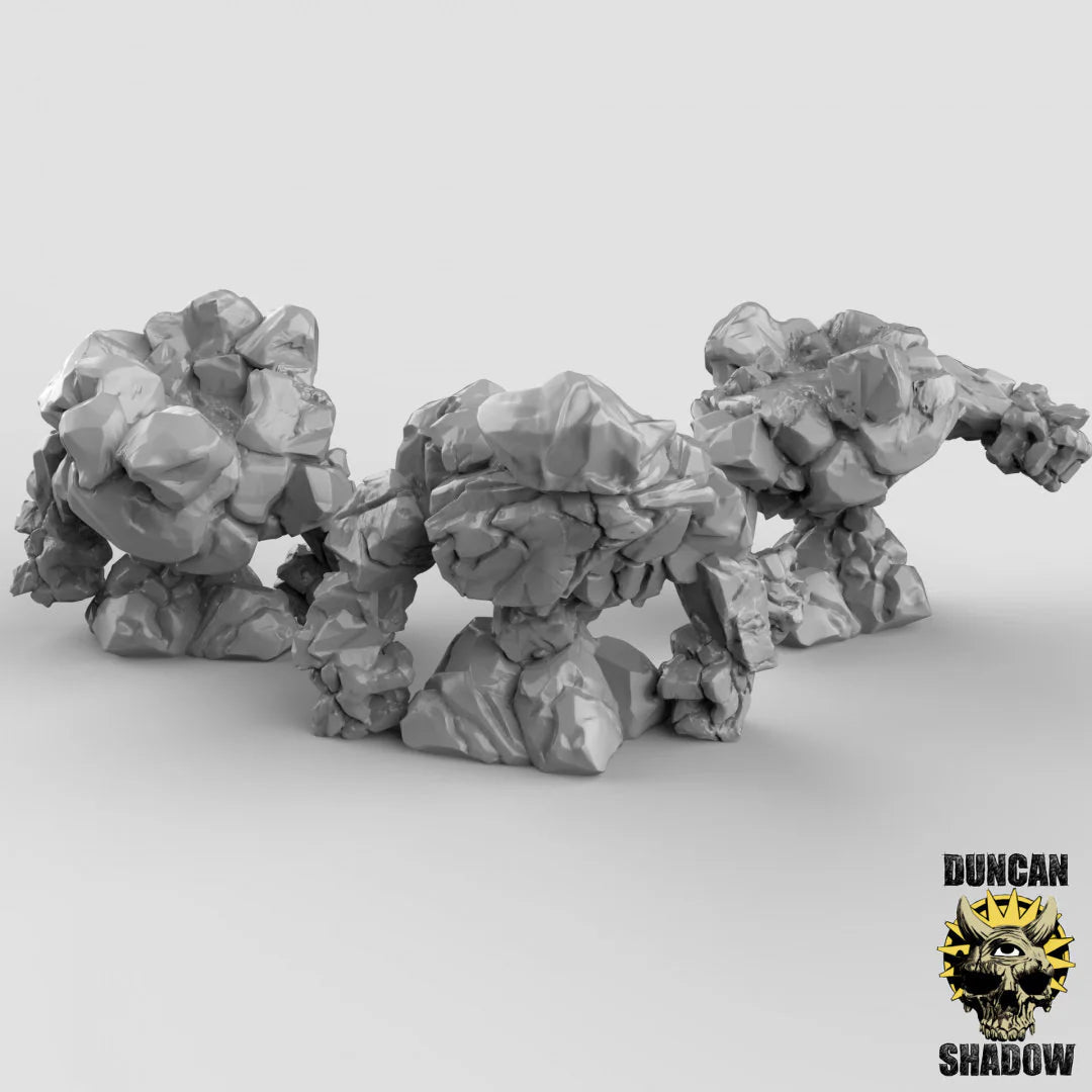 Elemental Rocks Miniature - Set of 3 - 28mm