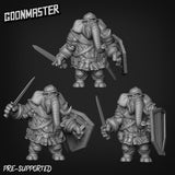 Elephant Folk Fighter Miniature | Set of 3 - Tabletop RPG & D&D miniature. Perfect for wargaming & collectors