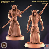 Elf Druid Miniature | Set of 2 - Tabletop RPG & D&D miniature. Perfect for wargaming & collectors