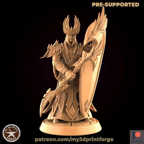 Elf Guard Miniature | C - Tabletop RPG & D&D miniature. Perfect for wargaming & collectors
