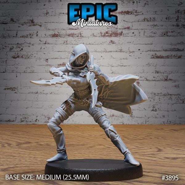 Elf Guild Rogue Miniature | 3895 - Tabletop RPG & D&D miniature. Perfect for wargaming & collectors