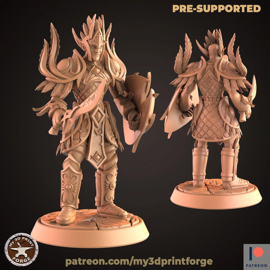 Elf Hunter Miniature | E - Tabletop RPG & D&D miniature. Perfect for wargaming & collectors