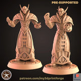 Elf Merchant Noble Miniature | Set of 2 - Tabletop RPG & D&D miniature. Perfect for wargaming & collectors