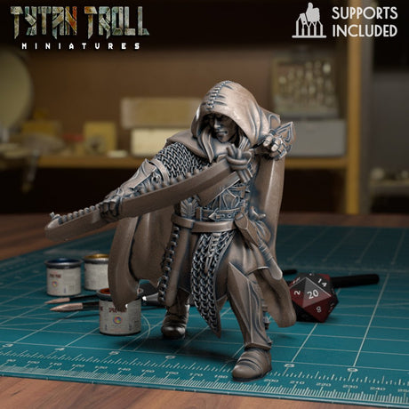Elf Ranger Miniature | C - Tabletop RPG & D&D miniature. Perfect for wargaming & collectors
