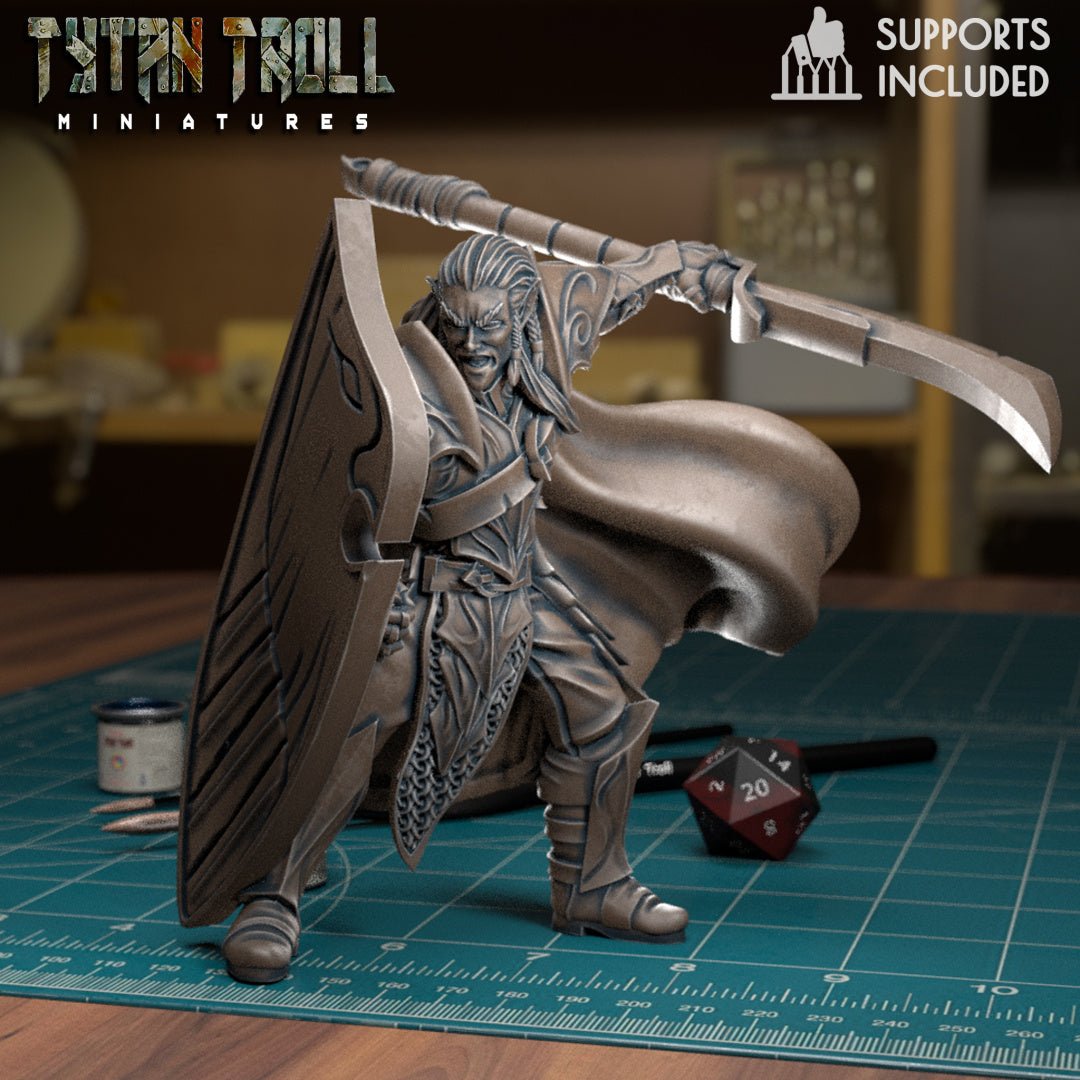 Elf Ranger Miniature | F - Tabletop RPG & D&D miniature. Perfect for wargaming & collectors