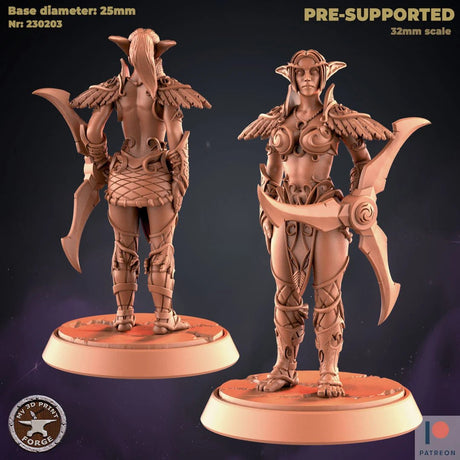 Elf Rogue, hunter Miniature | A - Tabletop RPG & D&D miniature. Perfect for wargaming & collectors