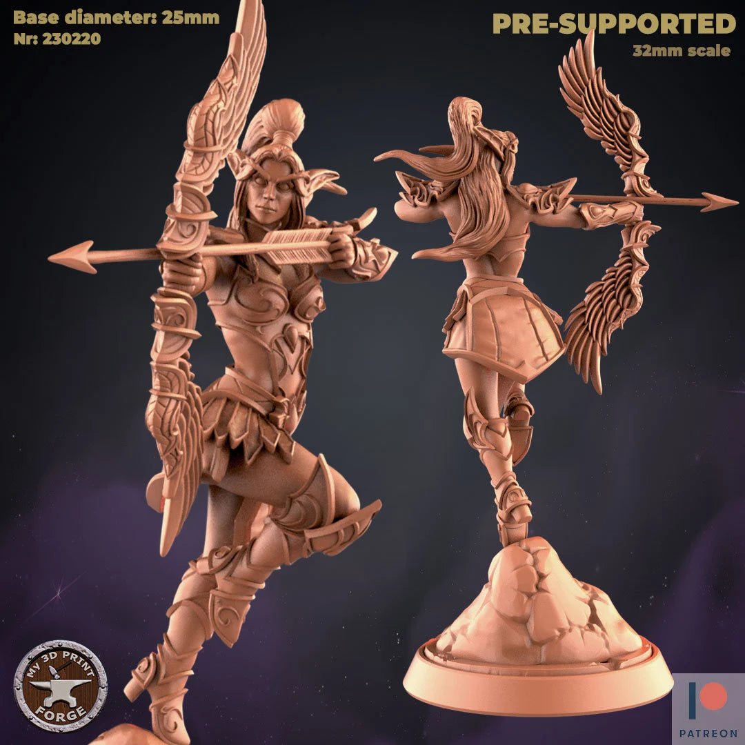 Elf Rogue, hunter Miniature | F - Tabletop RPG & D&D miniature. Perfect for wargaming & collectors