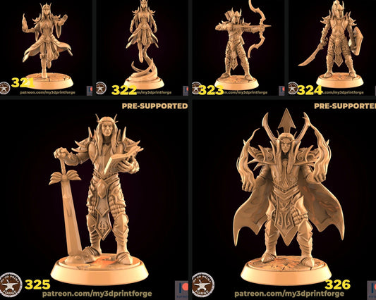 Elf Royal Miniature - Set of 6 - 28mm