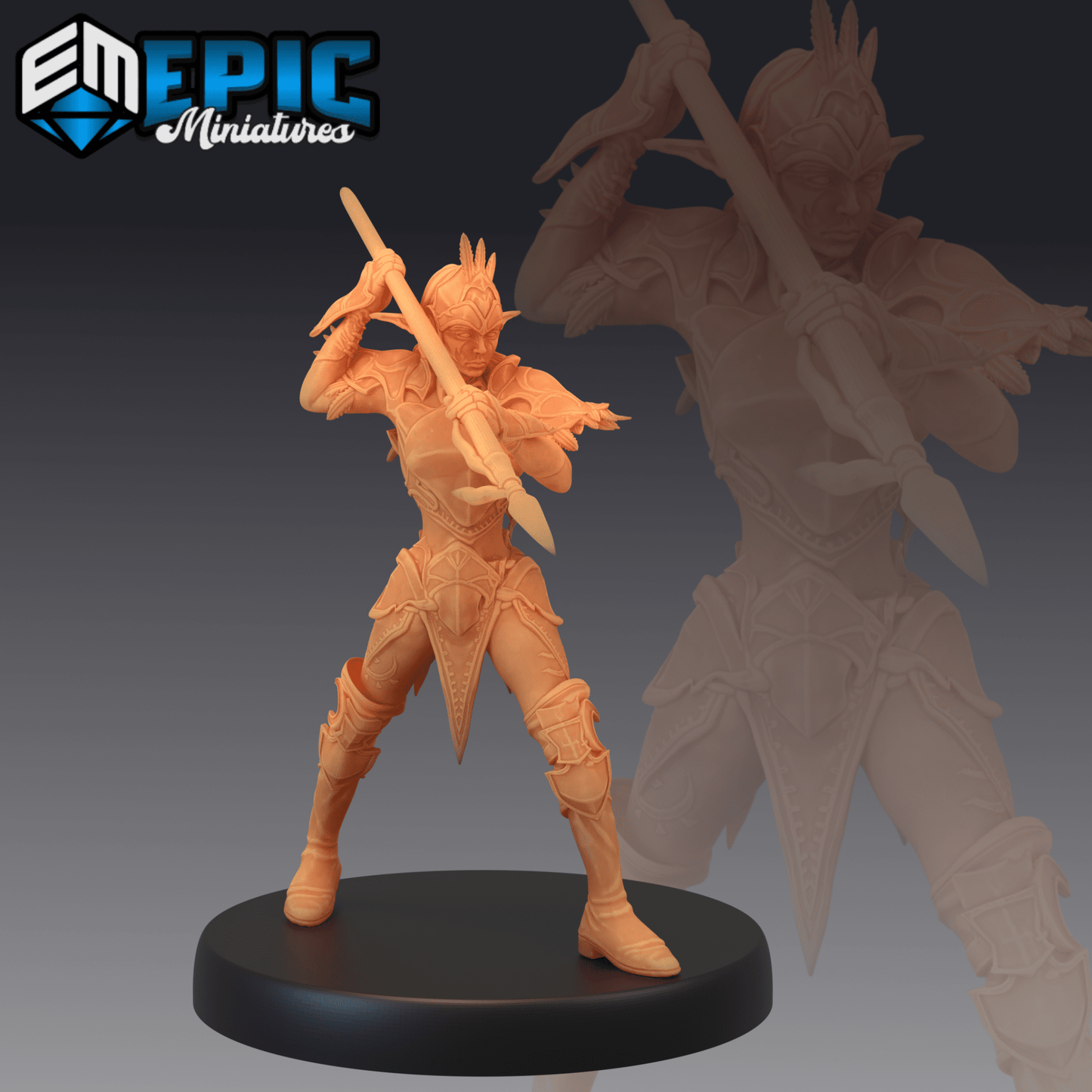 Elven Moonrunner Miniature - B - 28mm