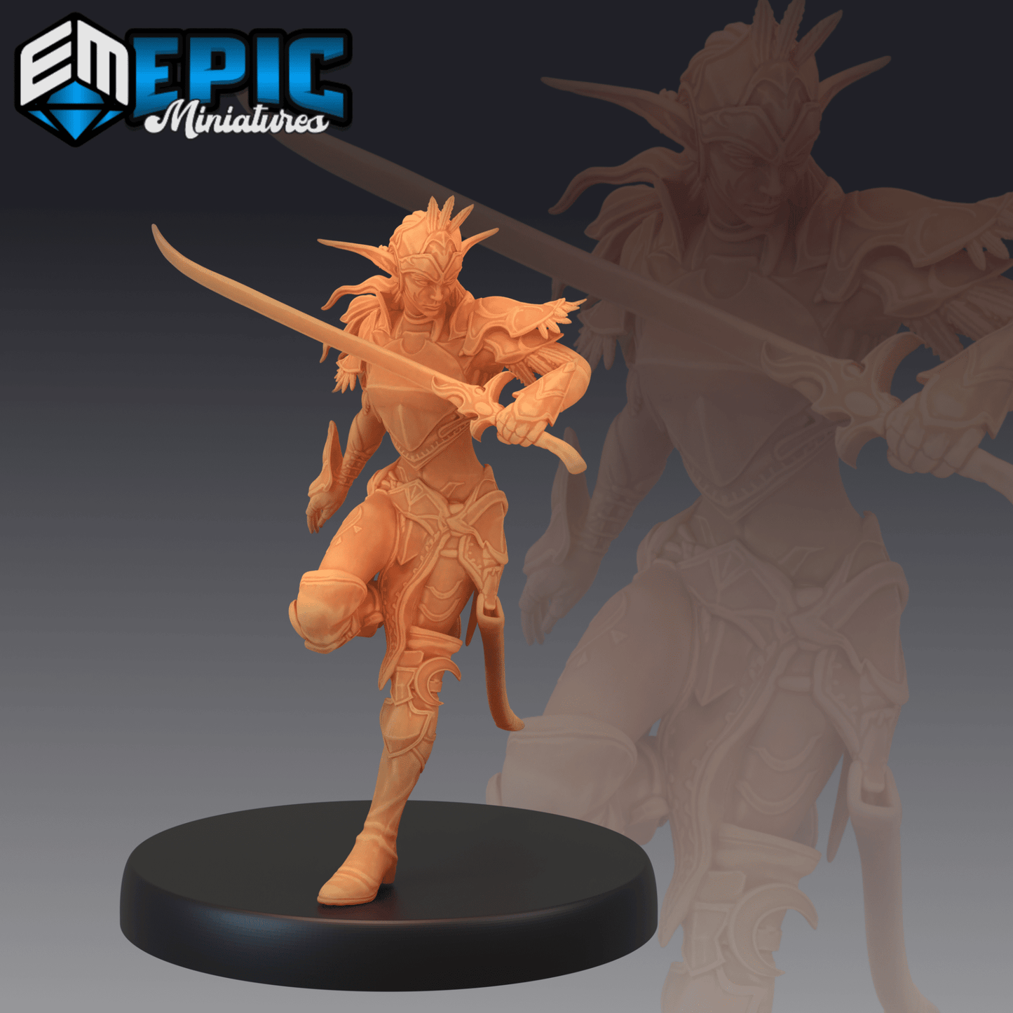 Elven Moonrunner Miniature - E - 28mm