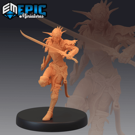 Elven Moonrunner Miniature | E - Tabletop RPG & D&D miniature. Perfect for wargaming & collectors