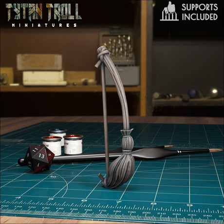 Enchanted Broom Miniature | F - Tabletop RPG & D&D miniature. Perfect for wargaming & collectors
