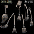 Enchanted Broom Miniature | Set of 6 - Tabletop RPG & D&D miniature. Perfect for wargaming & collectors