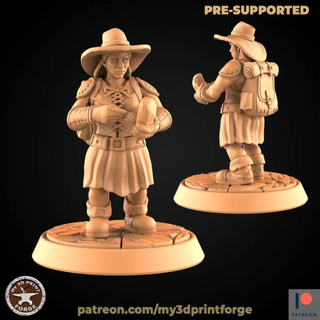 Engineer And Mining Dwarf Miniature | E - Tabletop RPG & D&D miniature. Perfect for wargaming & collectors