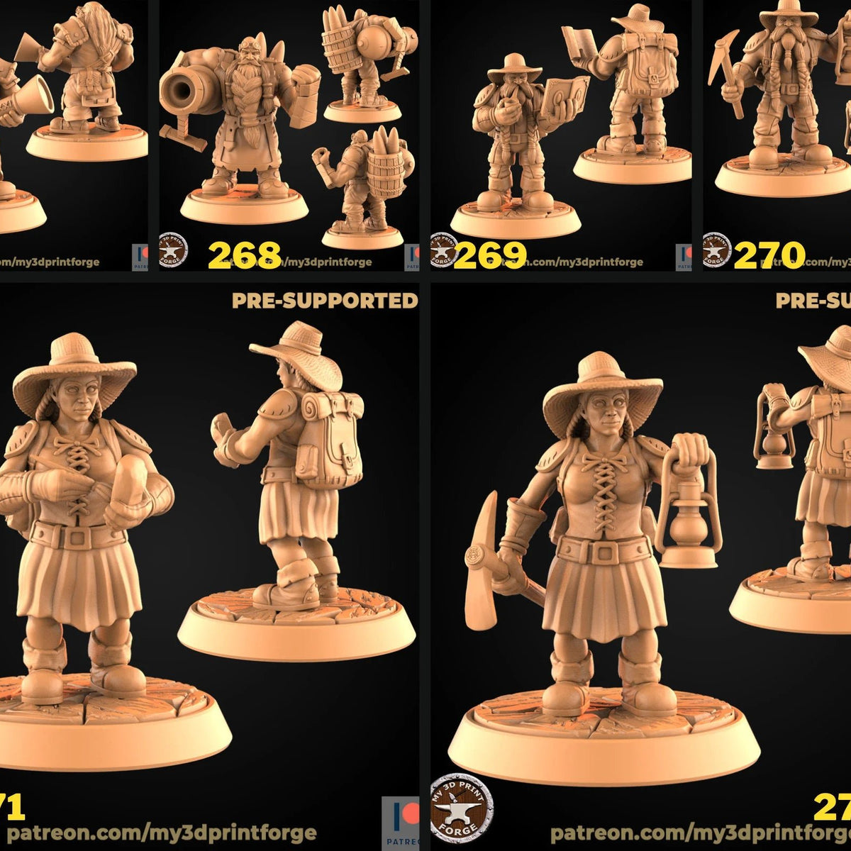 Engineer And Mining Dwarf Miniature | Dwarf Craftsman NPC for D&D ...