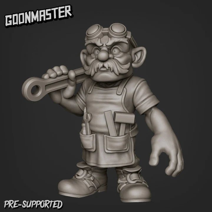 Engineering Gnome Miniature - B - 28mm
