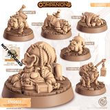 English Bulldog Companion Miniature | Bare A - Tabletop RPG & D&D miniature. Perfect for wargaming & collectors