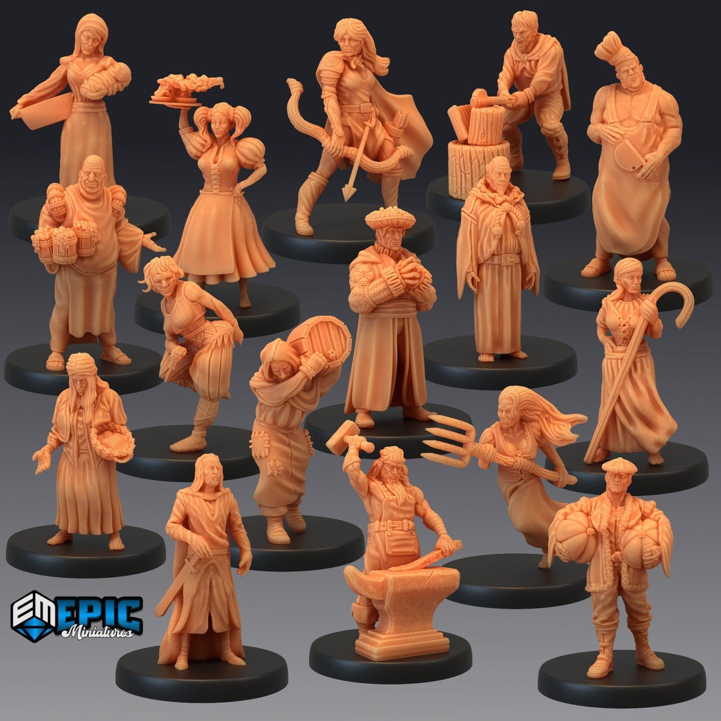 EPIC NPC Bundle Deal Miniature - Set of 16 - 32mm