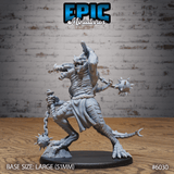 Ettin lizardfolk Giant Miniature | 6030 - Tabletop RPG & D&D miniature. Perfect for wargaming & collectors