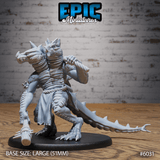 Ettin lizardfolk Giant Miniature | 6031 - Tabletop RPG & D&D miniature. Perfect for wargaming & collectors