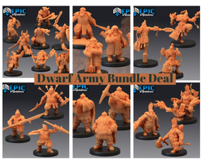 Everything Dwarf Miniature | 23pc set - Tabletop RPG & D&D miniature. Perfect for wargaming & collectors