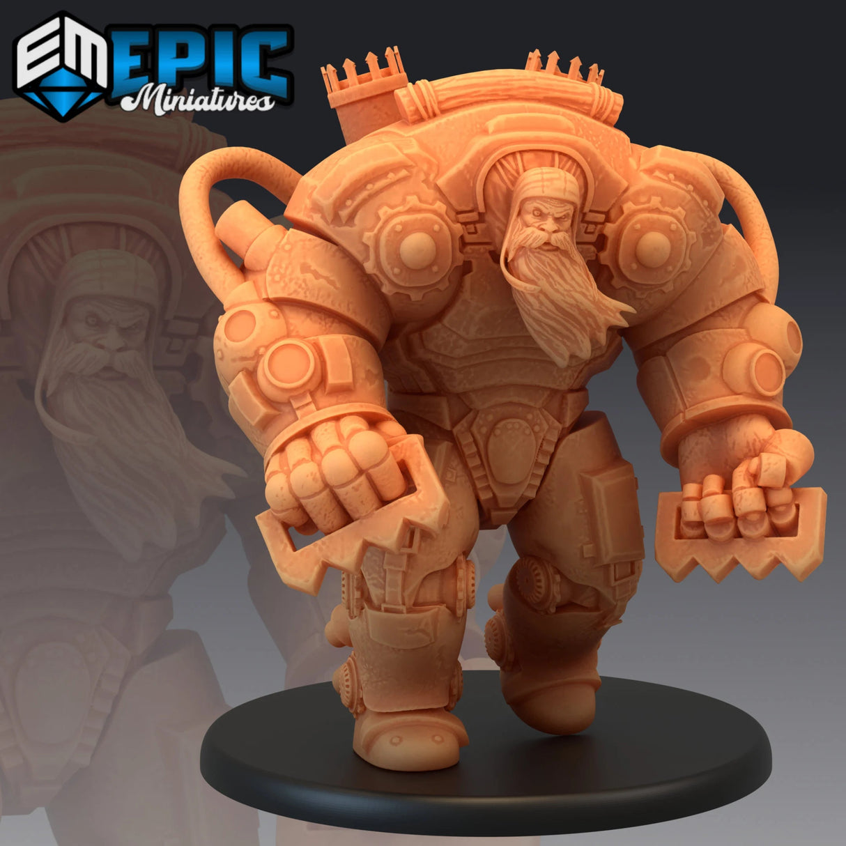 Exosuit Dwarf Miniature | A - Tabletop RPG & D&D miniature. Perfect for wargaming & collectors