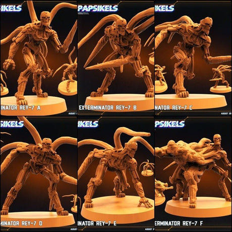 Exterminator Cyborg Miniature | Full Set All Models - Tabletop RPG & D&D miniature. Perfect for wargaming & collectors